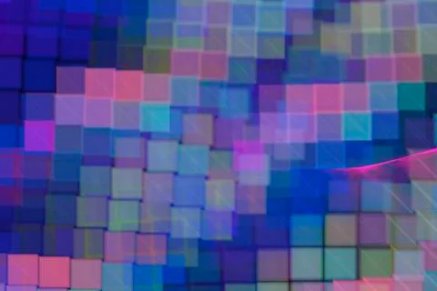 Blue pattern rainbow waves, abstract modern background with fractal shapes fo Foto stock