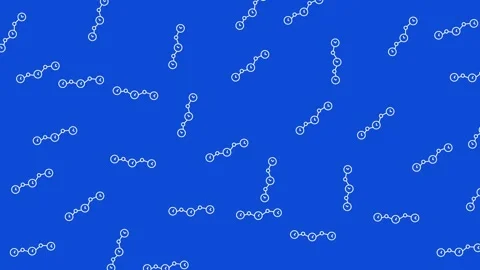 Blue Pattern with White Pause and Clock Symbols for Time Management Concept Stock Footage 345539089