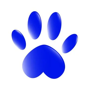 Blue-paw Stock Illustration