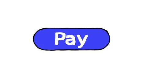 Blue PAY Button Scribble Animation Doodle Stock Footage 73574321