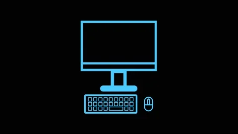 Blue pc Stock Footage 159239498