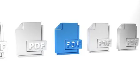 Blue PDF file document. Download pdf button icon isolated on white backgrou.. 스톡 일러스트