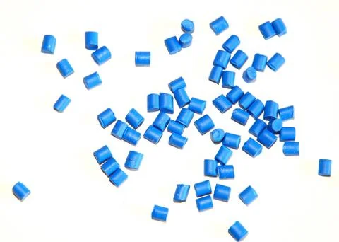 Blue pellets Stock Photos
