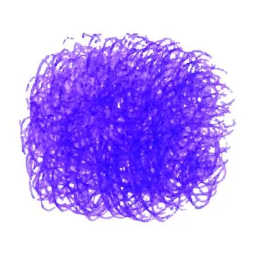 Blue pen scribble texture stain isolated on white background 스톡 일러스트