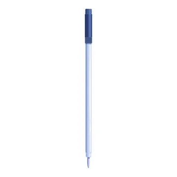 Blue pen standing on white background ready for writing イラスト素材