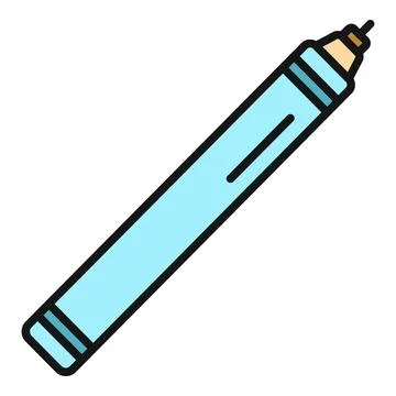 Blue pen tool for writing and drawing Stock Illustration