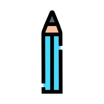 Blue pencil drawing tool icon Stock Illustration
