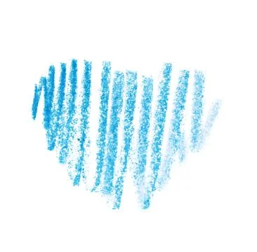 Blue pencil hatching on white background, top view 스톡 사진