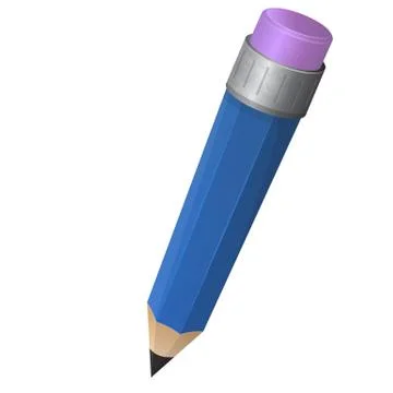 Blue pencil Stock Illustration