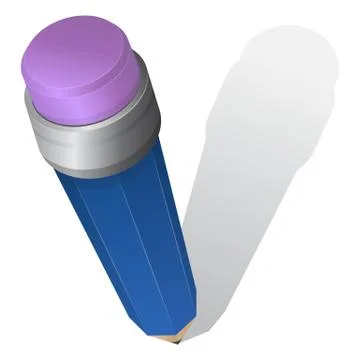 Blue pencil Stock Illustration