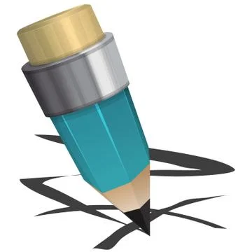 Blue pencil Stock Illustration