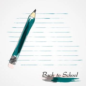 Blue pencil Stock Illustration