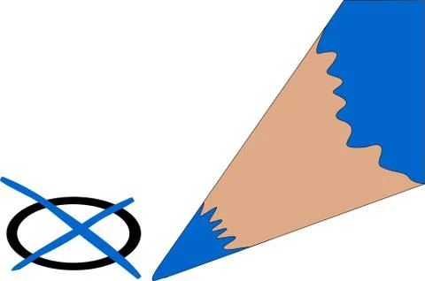 Blue pencil Stock Illustration