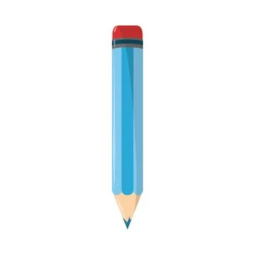 Blue pencil object Stock Illustration