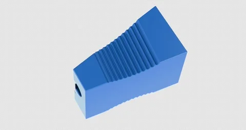 Blue pencil sharpener rotation animation seamlessly loopable. 3D rendering .. Stock Footage 321773025