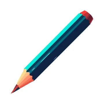 Blue pencil tip sharp icon Stock Illustration