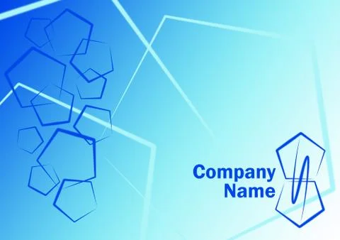 Blue pentagon background Stock Illustration