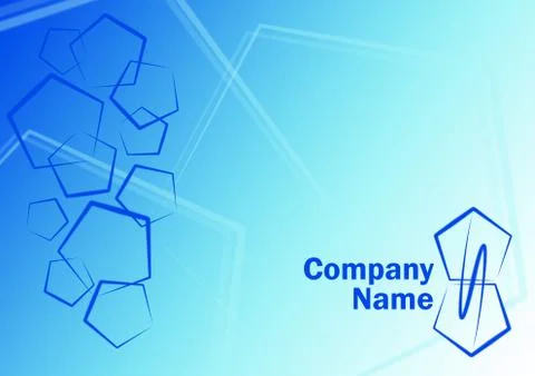 Blue pentagon background Stock Illustration