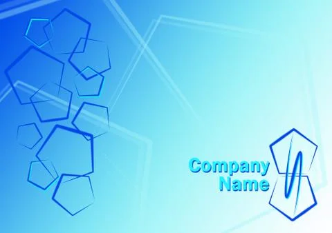 Blue pentagon background Stock Illustration