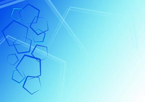 Blue pentagon background Stock Illustration
