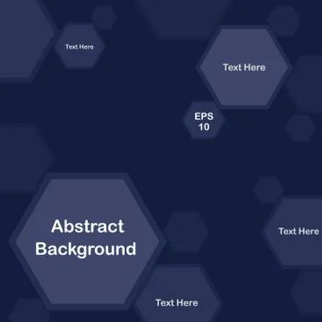 Blue pentagon background for presentation. Stockillustratie