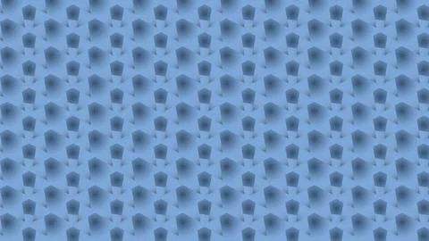 Blue Pentagonal Star Pattern with Gradient Shading and Geometric Style Stock Illustration