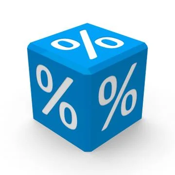 Blue percent button Stock Illustration