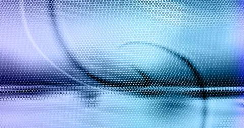 Blue perforated background with hexs. Abstract Technology backdrop Stock Illustration