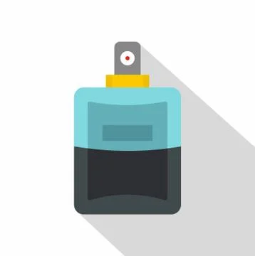 Blue perfume bottle icon, flat style Stock-Illustration