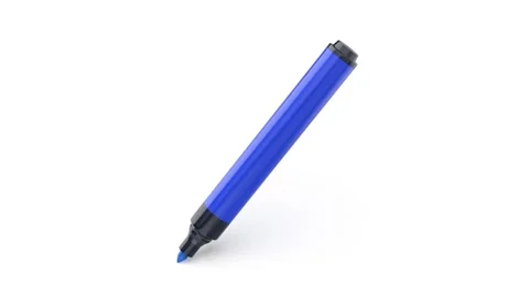 Blue permanent marker Stock Footage 294689914