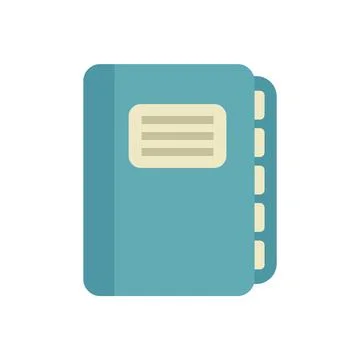 Blue personal diary with bookmark tabs for writing Illustrazione stock