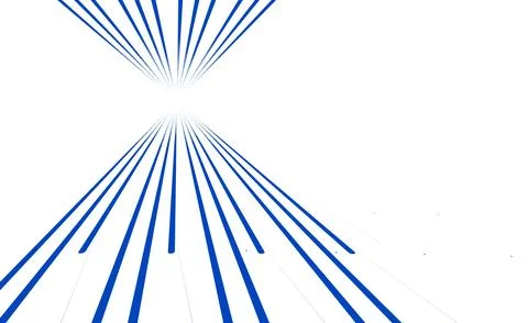 Blue perspective lines converging, vanishing point geometric grid, illustatio Stock Illustration