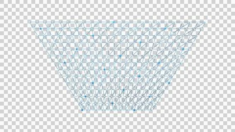 Blue Perspective Server Lattice Isolated on Transparent Background Stock Illustration