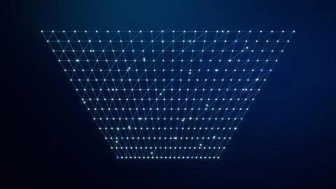 Blue Perspective Server Lattice Technology Background Stock Illustration
