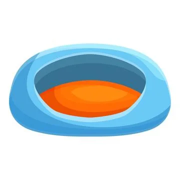Blue pet bed providing comfortable sleeping spot for cat or dog Illustrazione stock