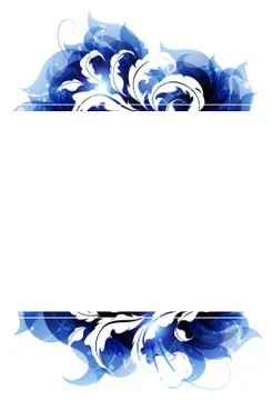 Blue petals frame Stock Illustration