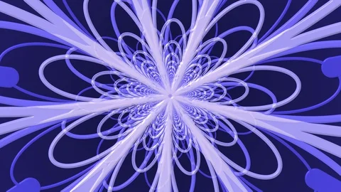 Blue Petals Rotation Stock Footage 100481356