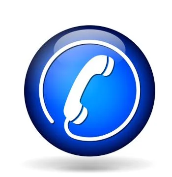 Blue phone icon Stock Illustration