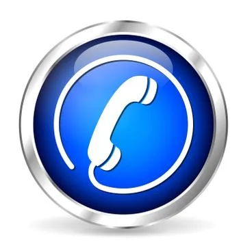 Blue phone icon Ilustración de archivo