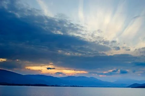 Into the blue Stock Photos