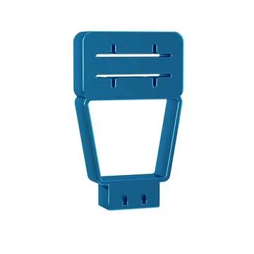 Blue Photo camera flash icon isolated on transparent background. 스톡 일러스트