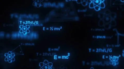 Blue physics formulas Blue physics formulas. Computer generated 3d render ... Stock Photos