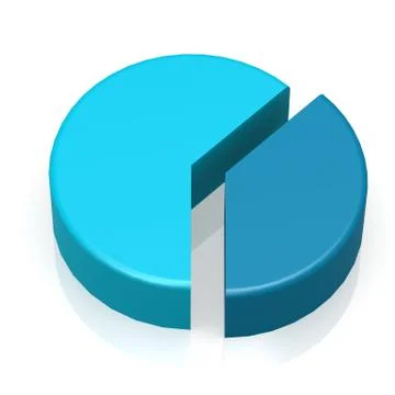Blue pie chart Stock Illustration