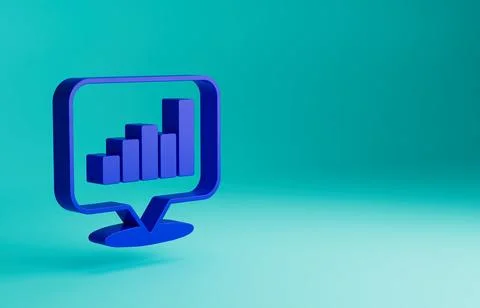 Blue Pie chart infographic icon isolated on blue background. Diagram chart sign Illustrazione stock
