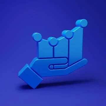 Blue Pie chart infographic icon isolated on blue background. Diagram chart .. 库存插图