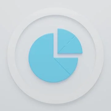Blue Pie chart infographic icon isolated on white background. Diagram chart.. Stock Illustration