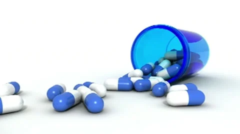 Blue Pills Stock Footage 10592625