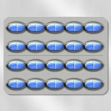 Blue pills Stock Illustration