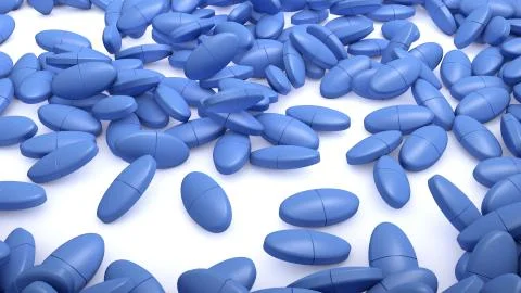 Blue Pills Stock Illustration