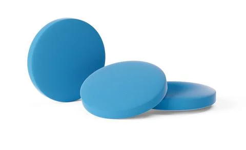 Blue pills over white background, medical treatment, pharmaceutical or medica Stock Illustration